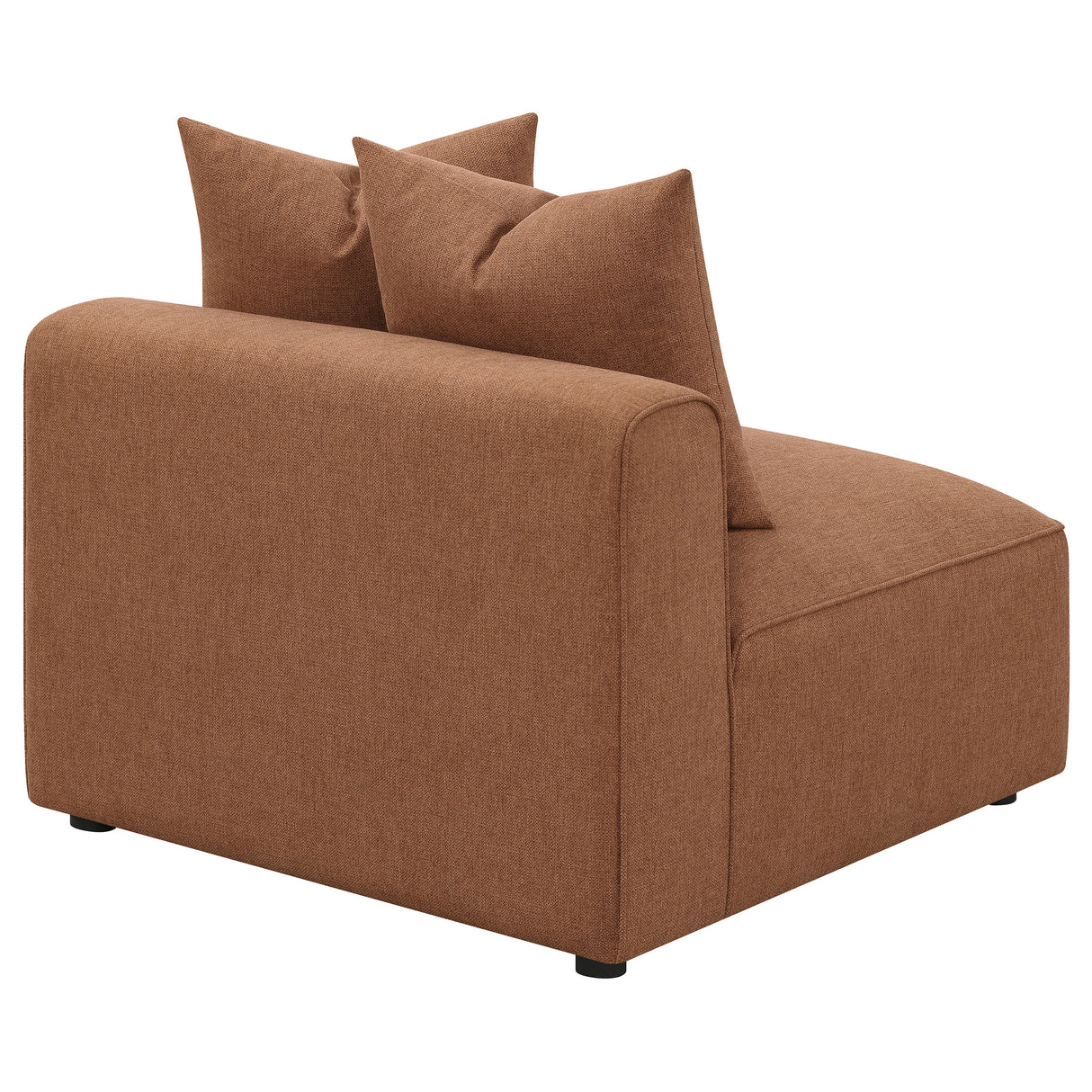 Armless Chair - Jennifer Upholstered Tight Back Armless Chair Terracotta