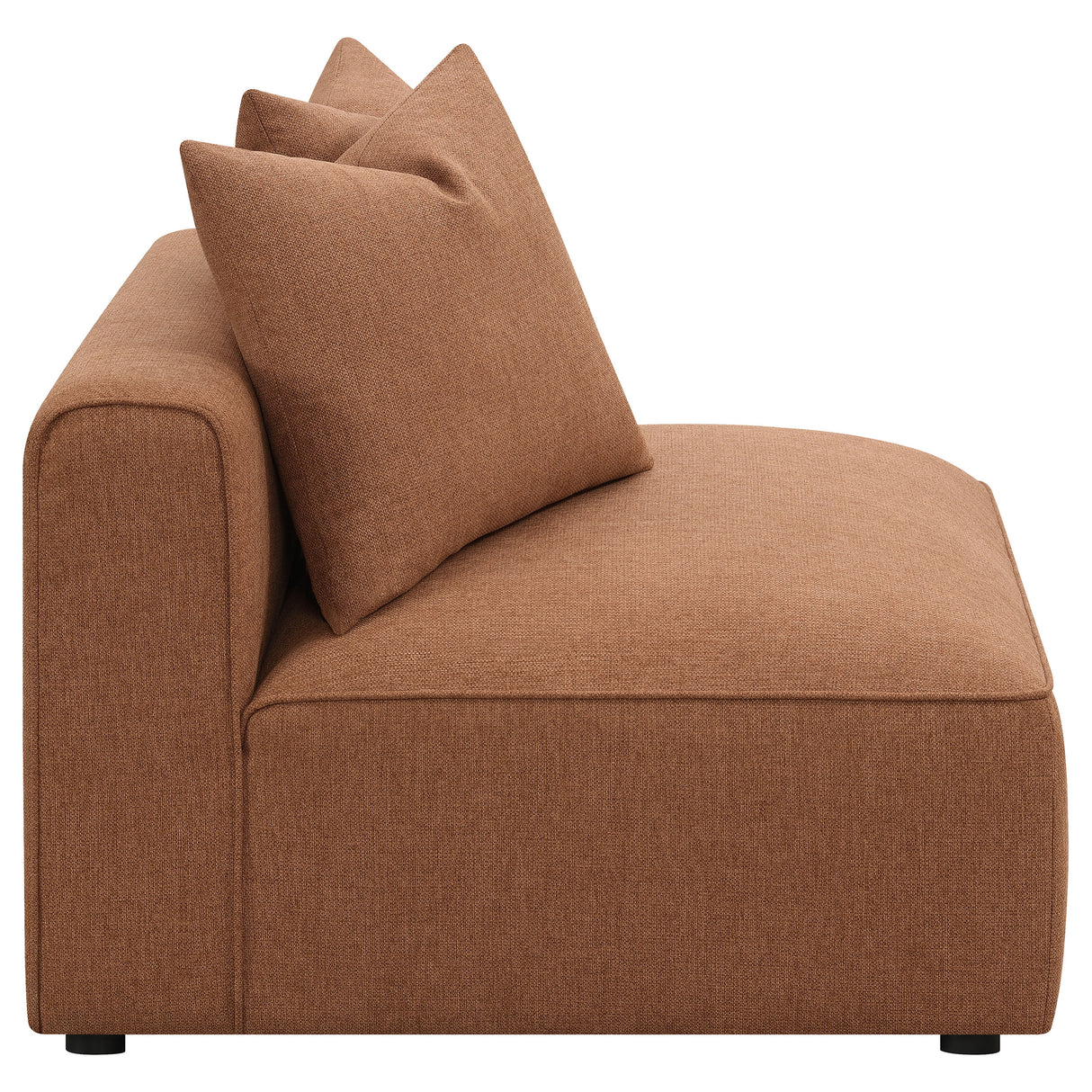 Armless Chair - Jennifer Upholstered Tight Back Armless Chair Terracotta