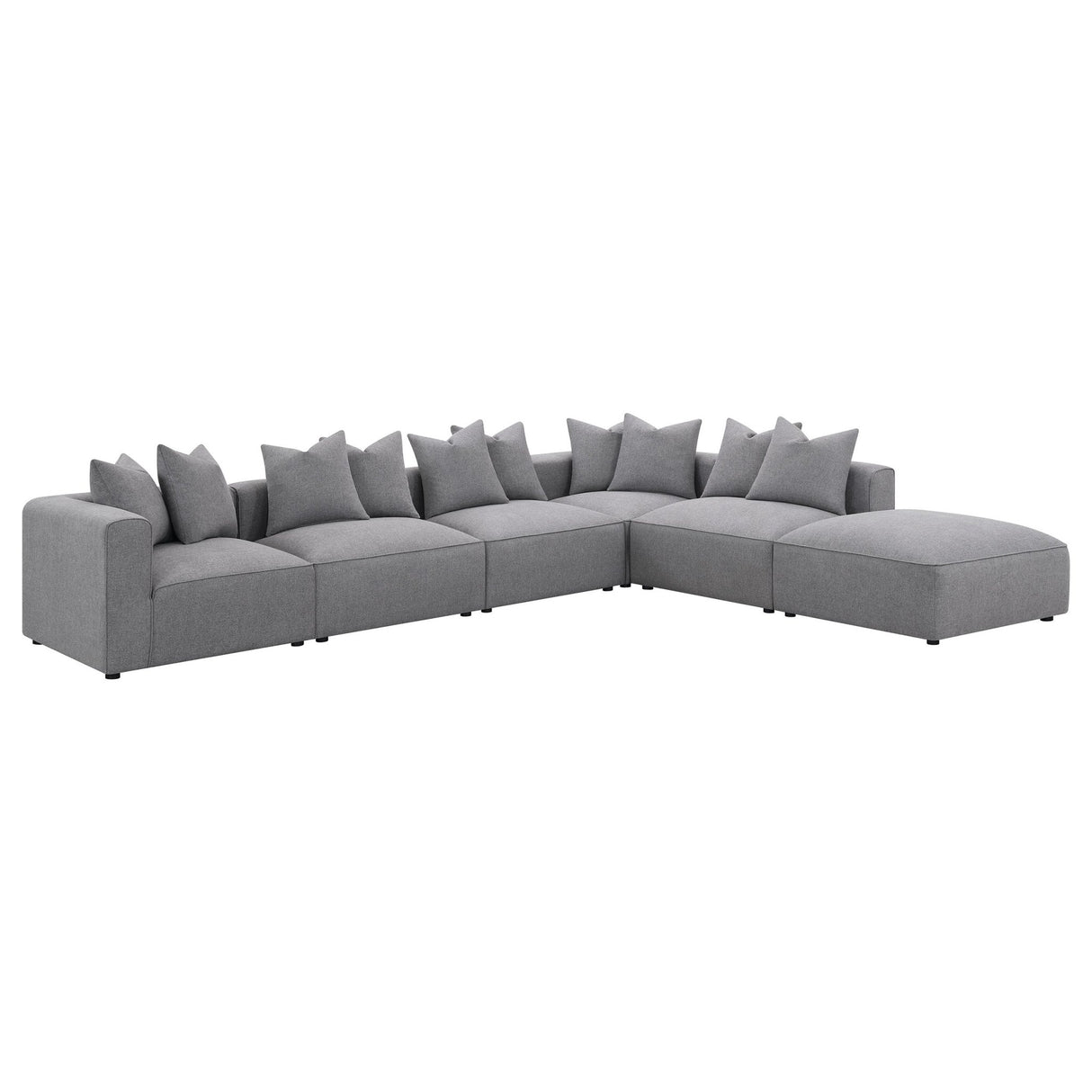 Jennifer 6 - piece Tight Seat Modular Sectional Grey - 551594 - SET - image - 1