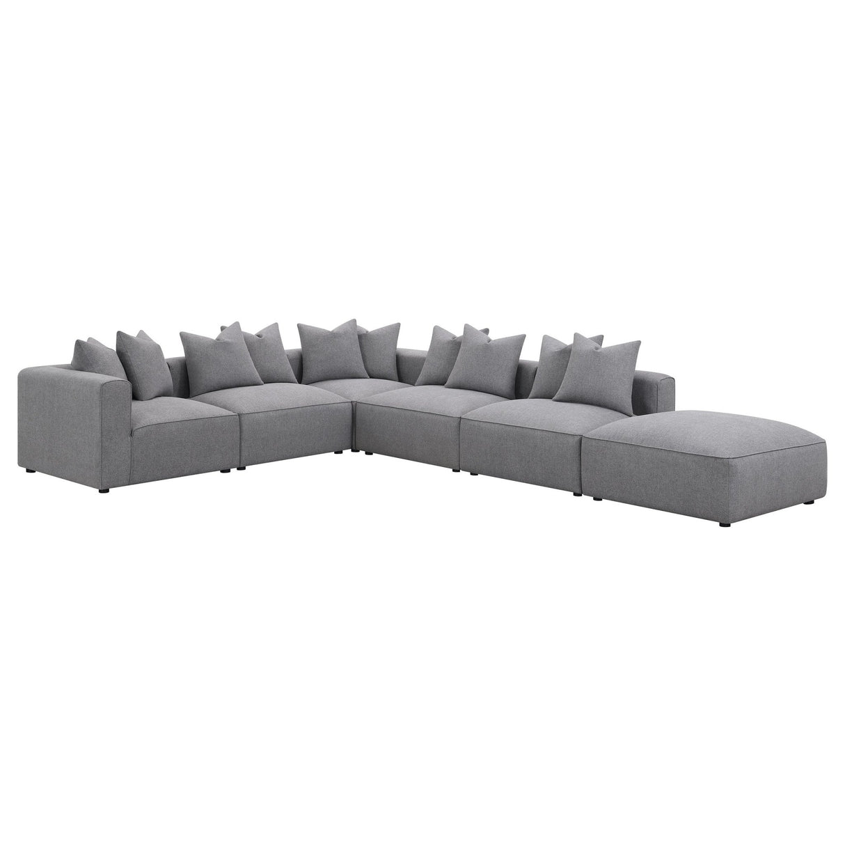 Jennifer 6 - piece Tight Seat Modular Sectional Grey - 551594 - SET - image - 3