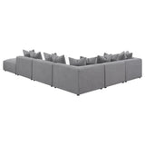 Jennifer 6 - piece Tight Seat Modular Sectional Grey - 551594 - SET - image - 5