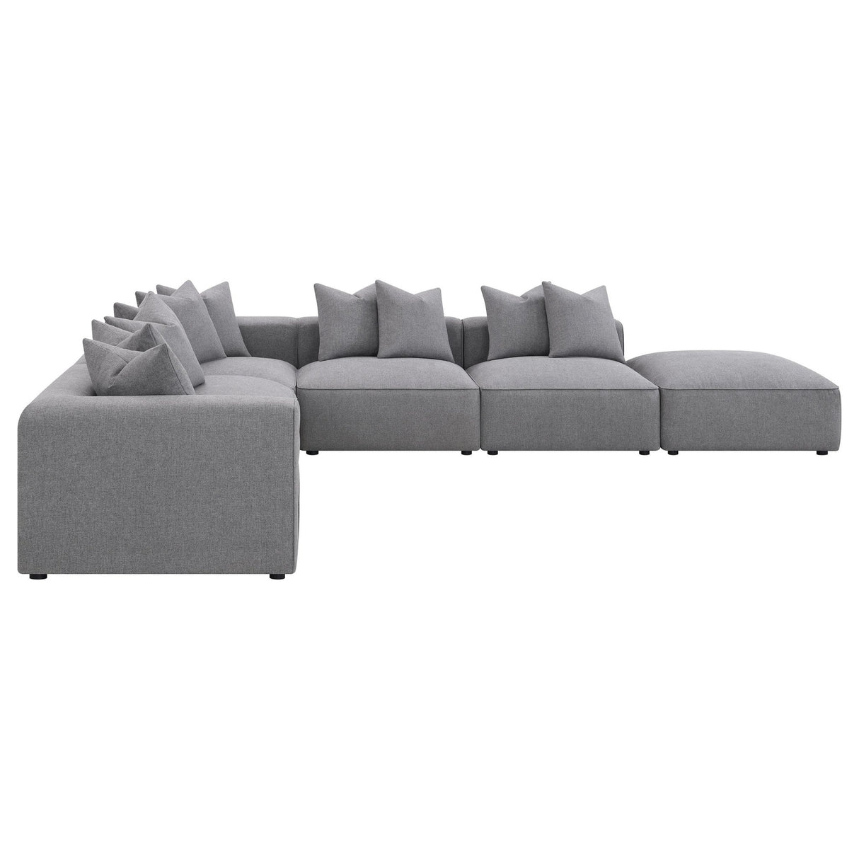 Jennifer 6 - piece Tight Seat Modular Sectional Grey - 551594 - SET - image - 6