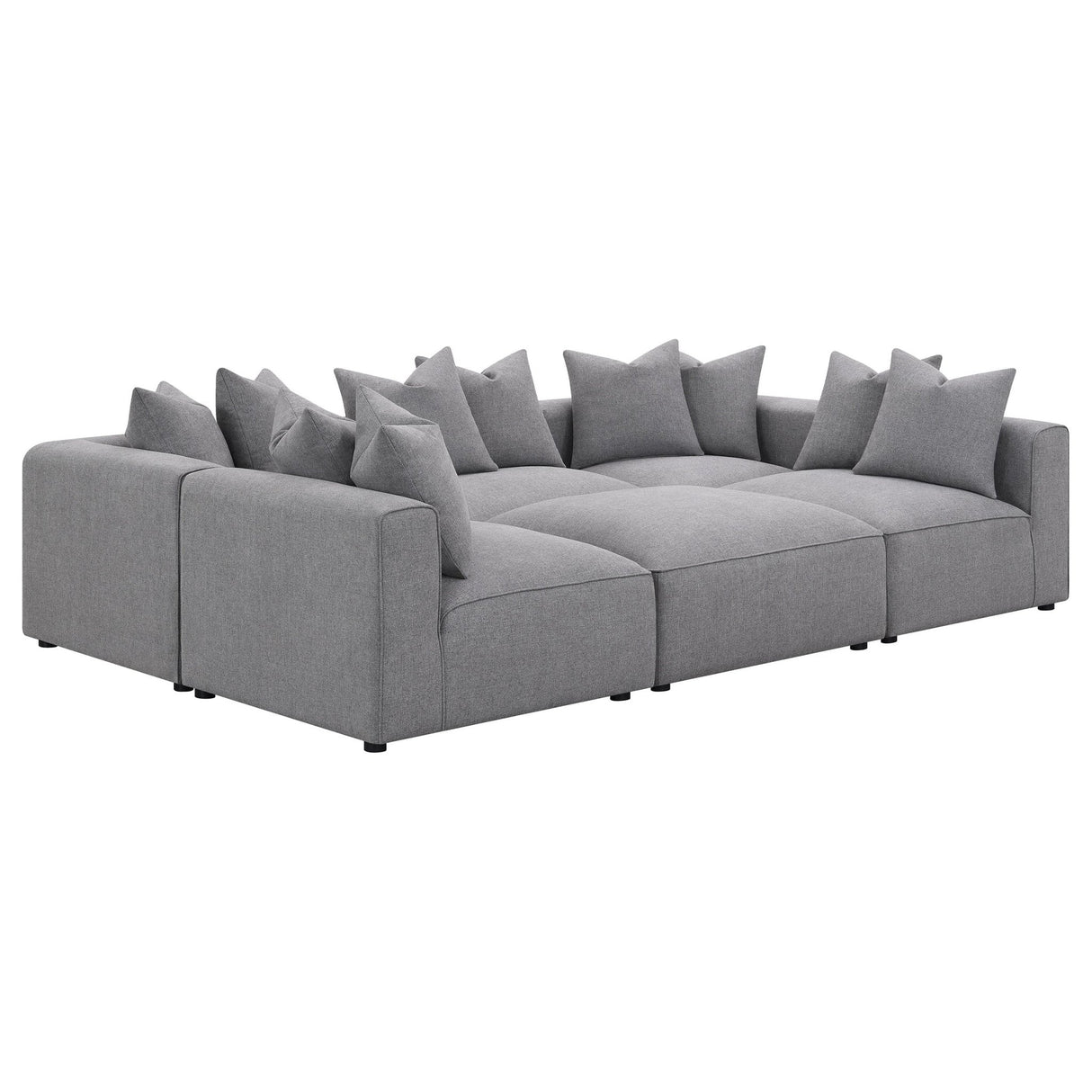 Jennifer 6 - piece Tight Seat Modular Sectional Grey - 551594 - SET - image - 7