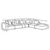 Jennifer 6 - piece Tight Seat Modular Sectional Grey - 551594 - SET - image - 17