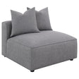 Armless Chair - Jennifer Tight Seat Armless Chair Grey | Coaster | Home Elegance USA