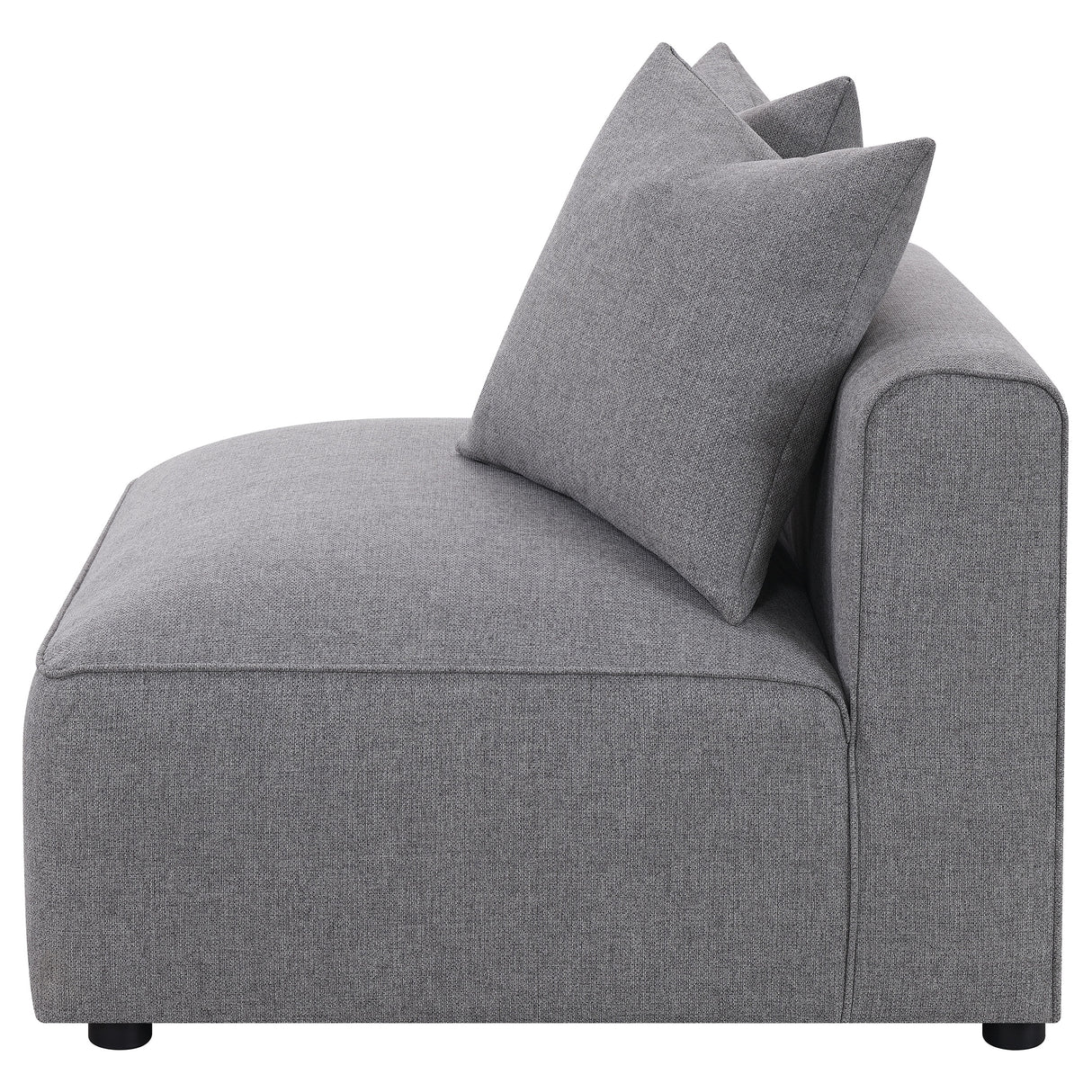 Armless Chair - Jennifer Tight Seat Armless Chair Grey