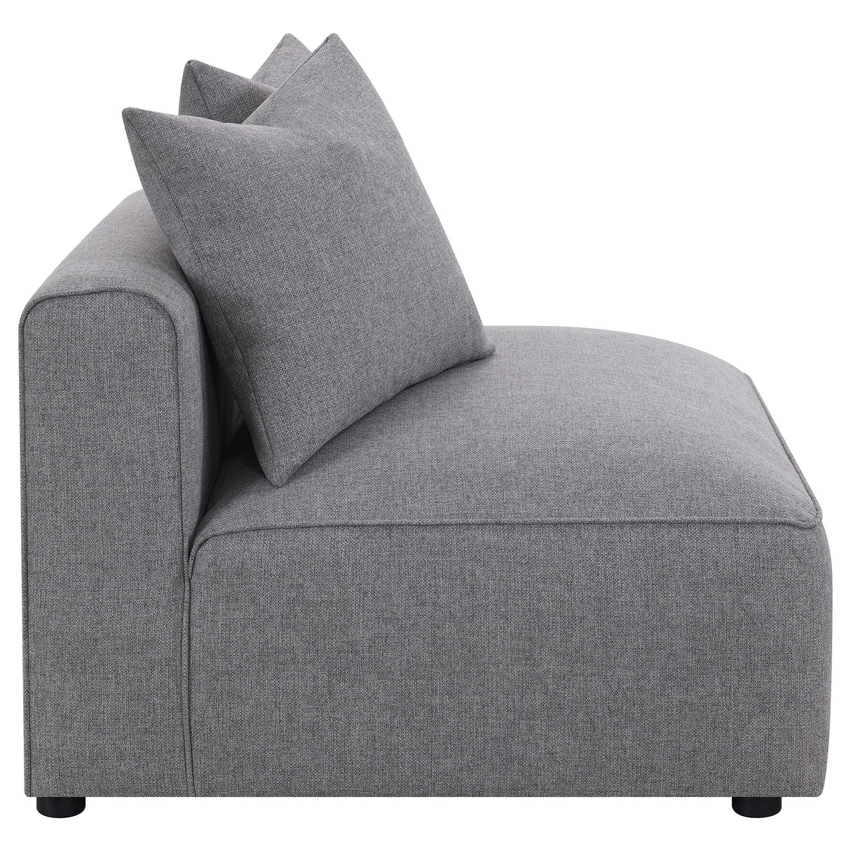 Armless Chair - Jennifer Tight Seat Armless Chair Grey