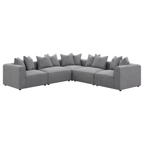 Armless Chair - Jennifer Tight Seat Armless Chair Grey | Coaster | Home Elegance USA