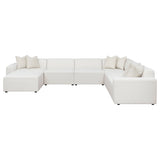 Freddie 7 - piece Upholstered Modular Sectional Pearl | Coaster | Home Elegance USA