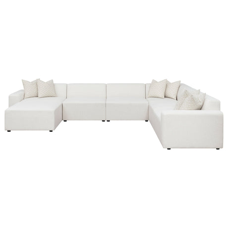 Freddie 7 - piece Upholstered Modular Sectional Pearl - 551641 - SET - image - 1