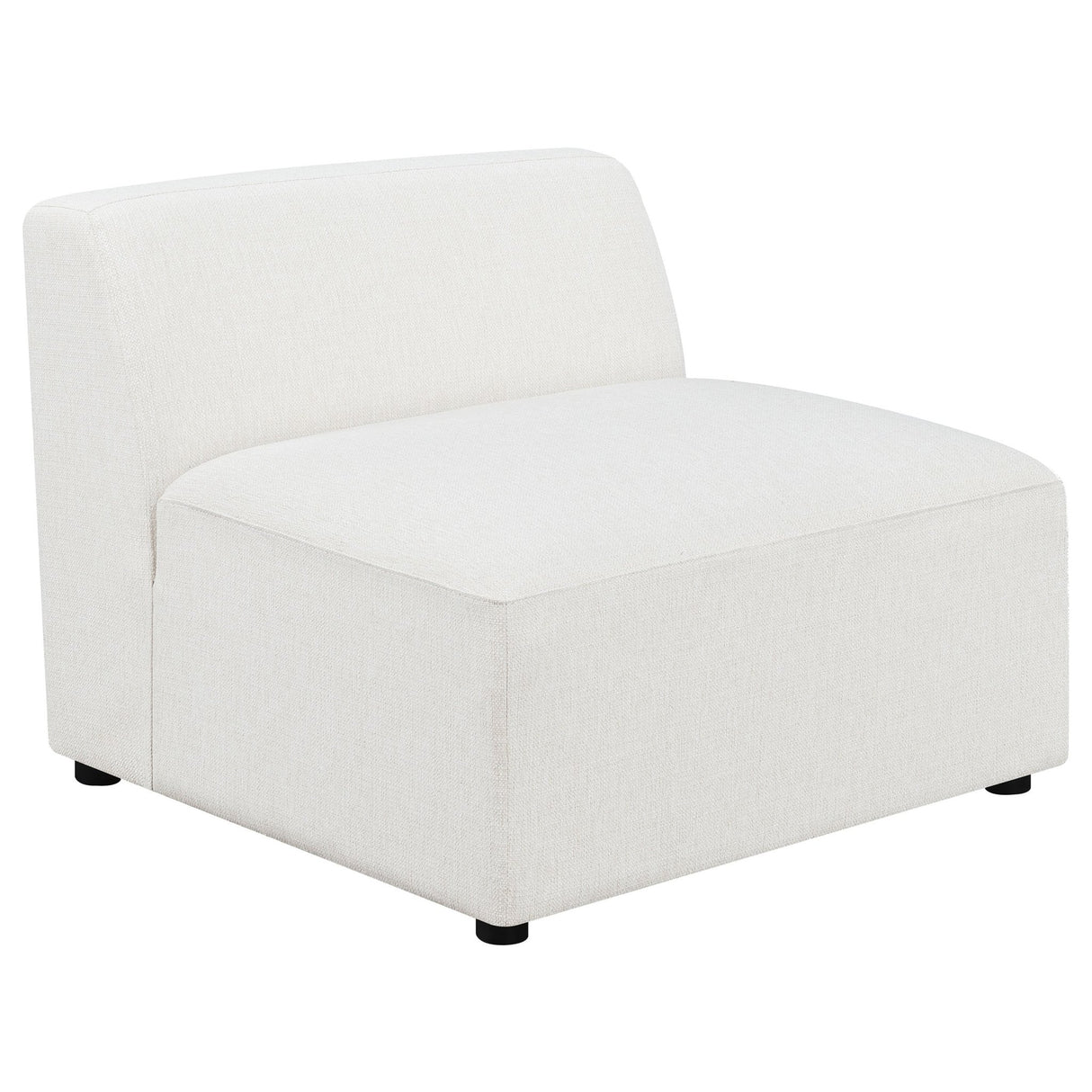 Armless Chair - Freddie Upholstered Tight Back Armless Chair Pearl | Coaster | Home Elegance USA