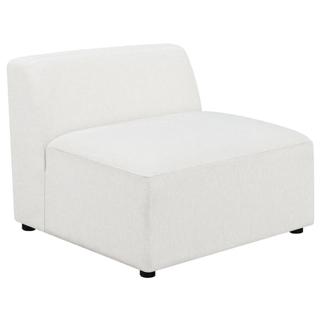 Armless Chair - Freddie Upholstered Tight Back Armless Chair Pearl | Coaster | Home Elegance USA