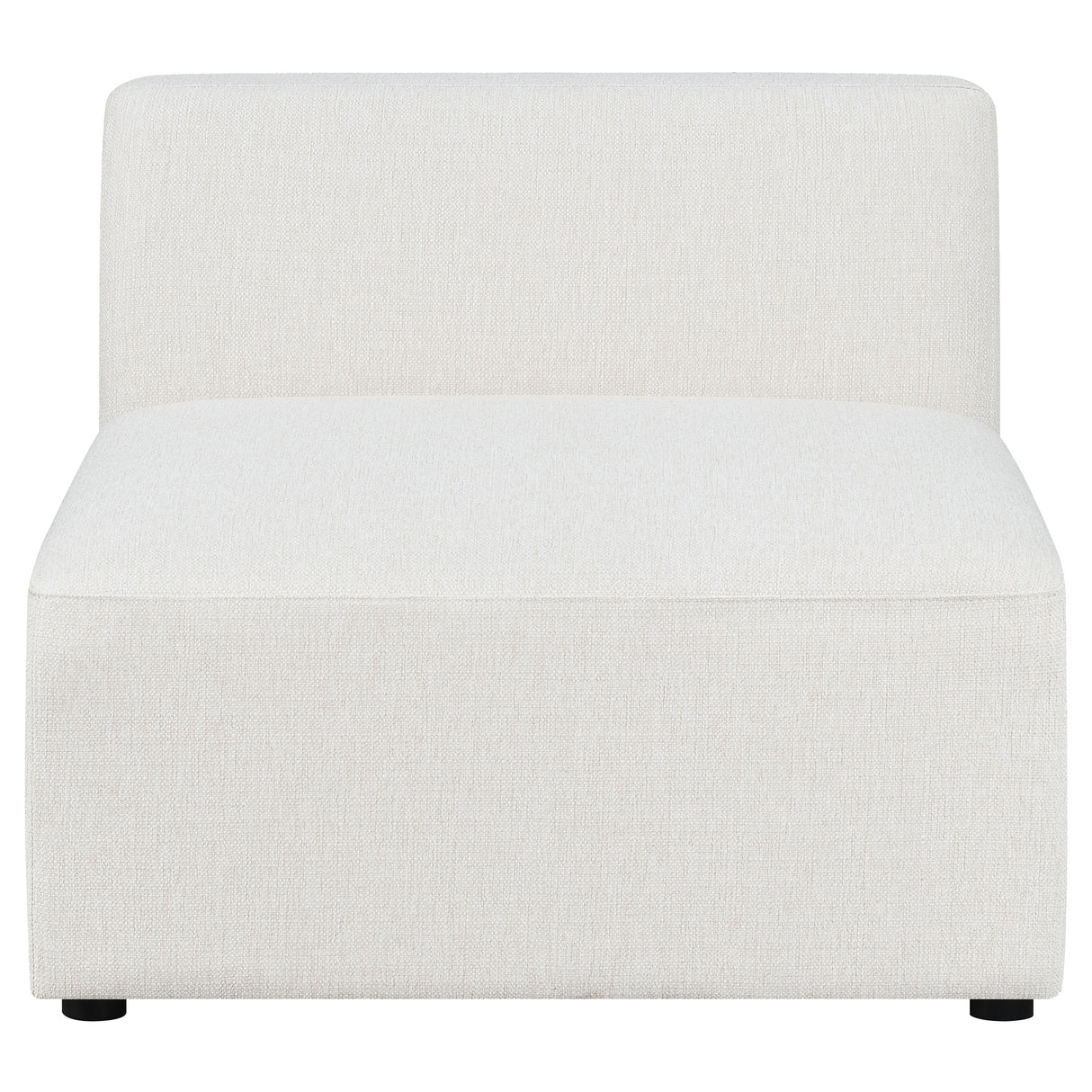 Armless Chair - Freddie Upholstered Tight Back Armless Chair Pearl