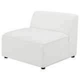 Armless Chair - Freddie Upholstered Tight Back Armless Chair Pearl