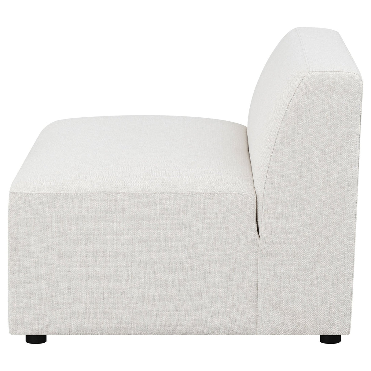 Armless Chair - Freddie Upholstered Tight Back Armless Chair Pearl | Coaster | Home Elegance USA