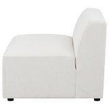 Armless Chair - Freddie Upholstered Tight Back Armless Chair Pearl