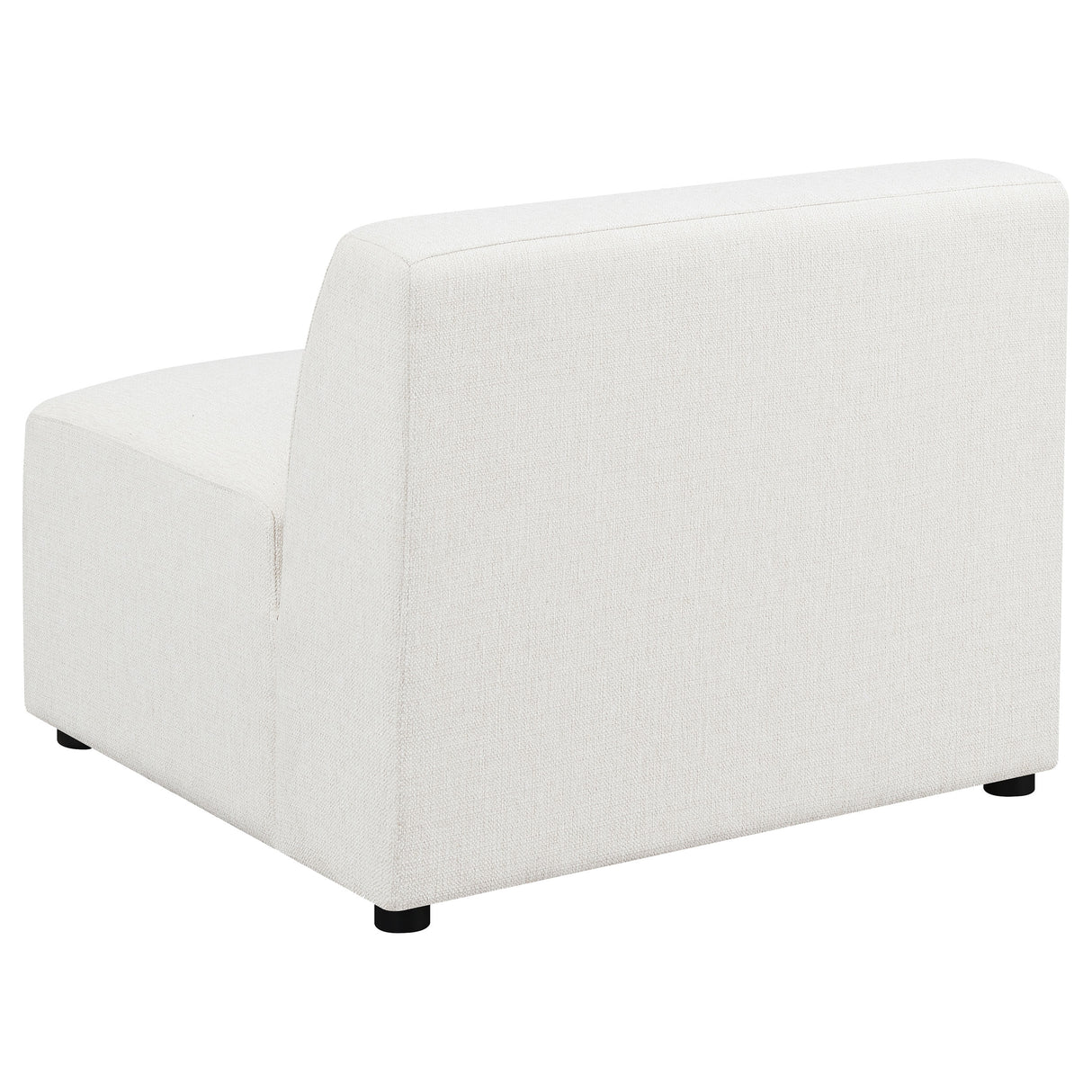 Armless Chair - Freddie Upholstered Tight Back Armless Chair Pearl