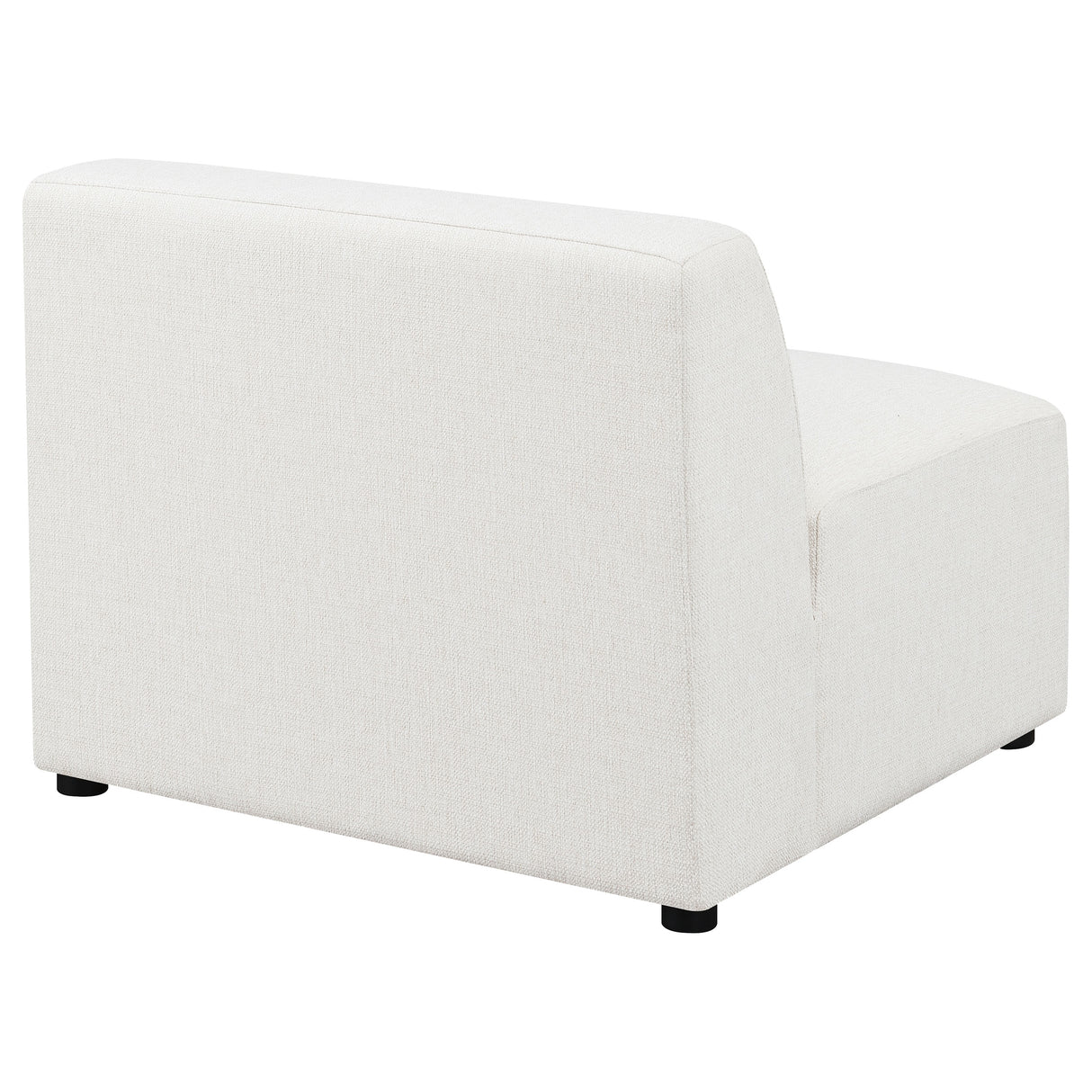 Armless Chair - Freddie Upholstered Tight Back Armless Chair Pearl