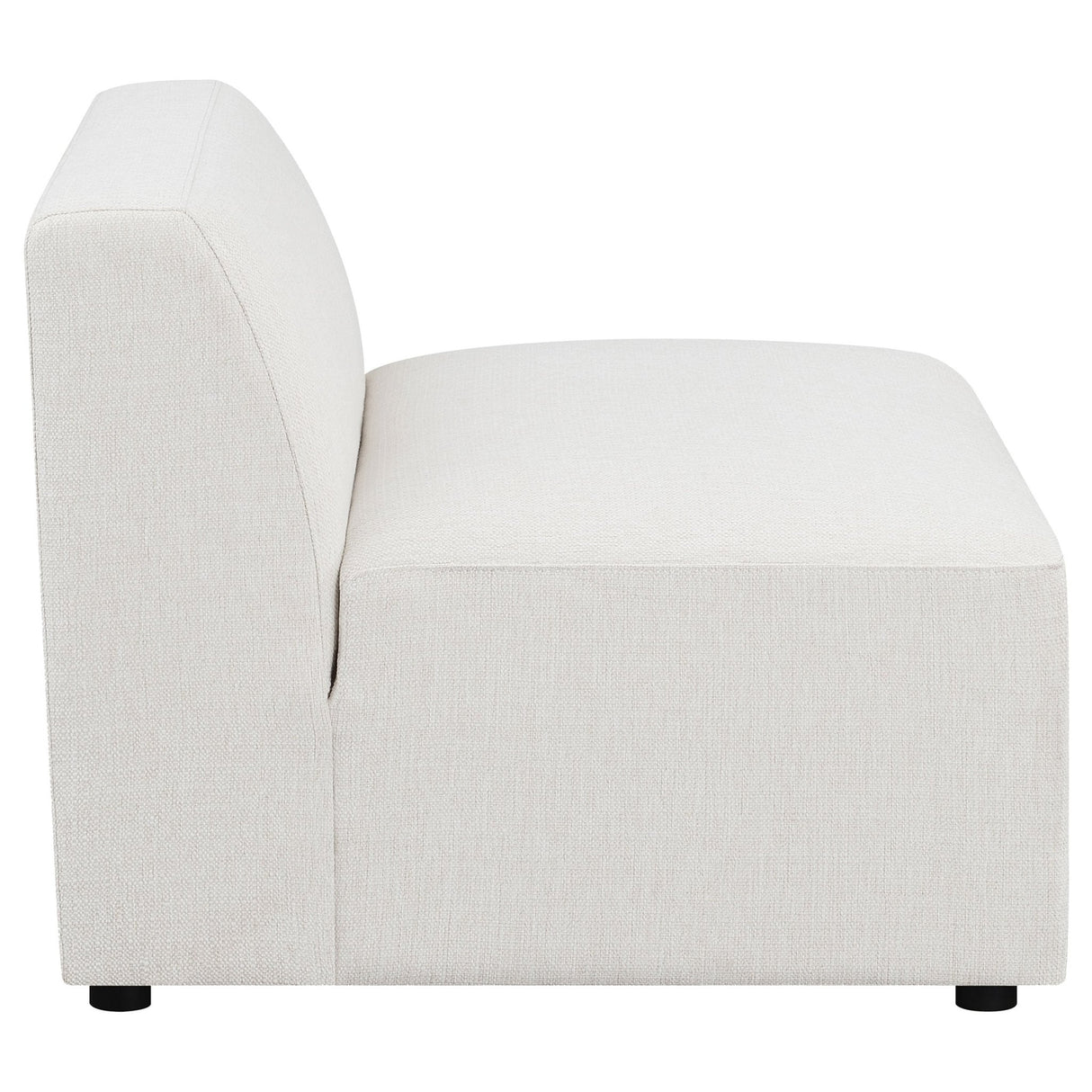 Armless Chair - Freddie Upholstered Tight Back Armless Chair Pearl | Coaster | Home Elegance USA