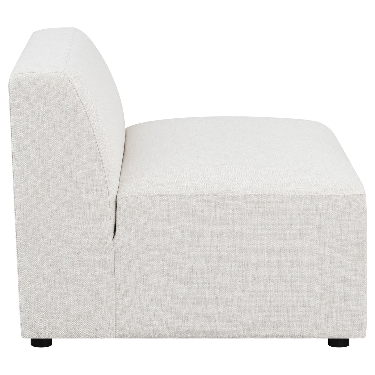 Armless Chair - Freddie Upholstered Tight Back Armless Chair Pearl