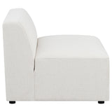 Armless Chair - Freddie Upholstered Tight Back Armless Chair Pearl