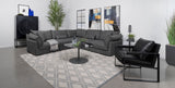 Sasha 5 - piece Upholstered Modular Sectional Sofa Barely Black - 551681 - SETA - image - 2