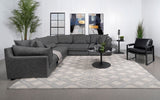 Sasha 5 - piece Upholstered Modular Sectional Sofa Barely Black - 551681 - SETA - image - 3