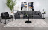 Sofa - Sasha 3-Piece Upholstered Sofa Barely Black