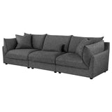 Sofa - Sasha 3-Piece Upholstered Sofa Barely Black