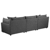 Sofa - Sasha 3-Piece Upholstered Sofa Barely Black