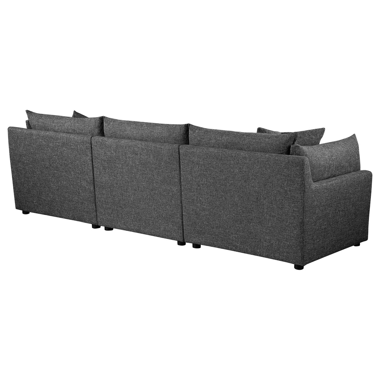 Sofa - Sasha 3-Piece Upholstered Sofa Barely Black