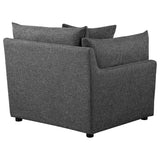 Sofa - Sasha 3-Piece Upholstered Sofa Barely Black