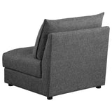 Sofa - Sasha 3-Piece Upholstered Sofa Barely Black