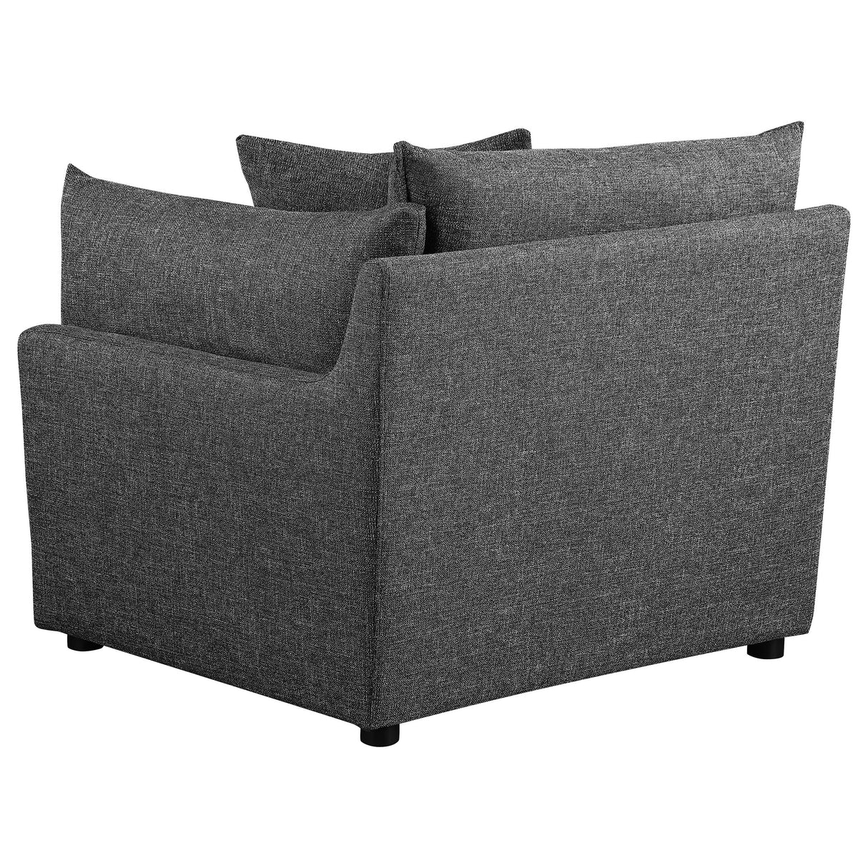 Sofa - Sasha 3-Piece Upholstered Sofa Barely Black