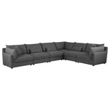 Sasha 6 - Piece Upholstered Modular Sectional Barely Black - 551681 - SET - image - 1