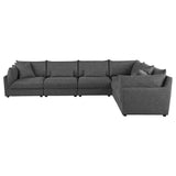 Sasha 6 - Piece Upholstered Modular Sectional Barely Black - 551681 - SET - image - 2