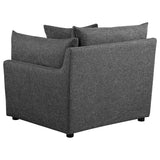 Sasha 6 - Piece Upholstered Modular Sectional Barely Black | Coaster | Home Elegance USA