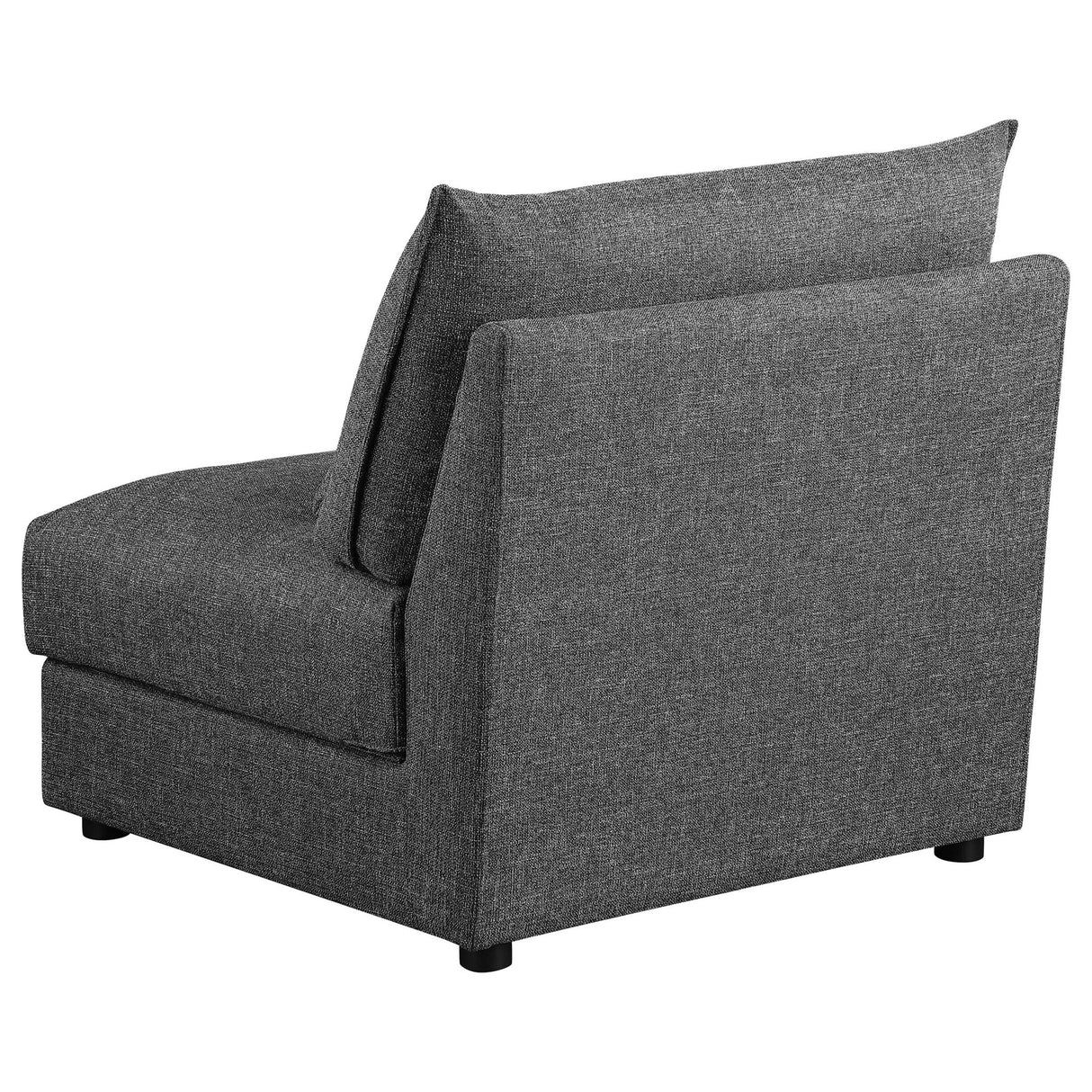 Armless Chair - Sasha Upholstered Armless Chair Barely Black | Coaster | Home Elegance USA