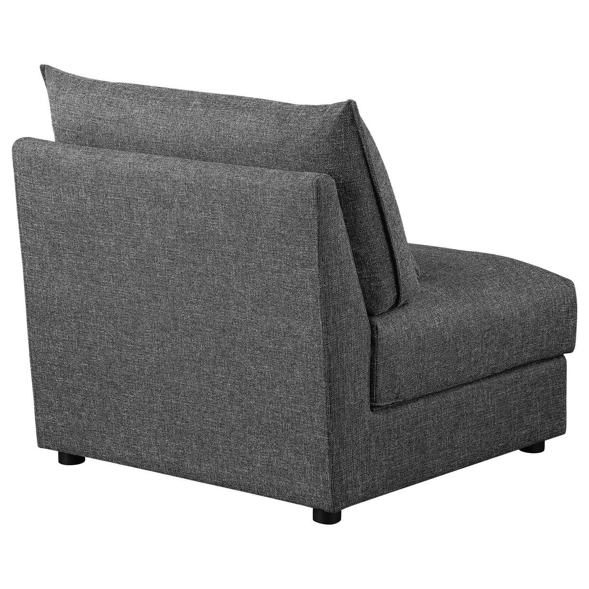 Armless Chair - Sasha Upholstered Armless Chair Barely Black | Coaster | Home Elegance USA