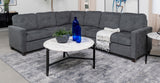 Modular Sectional 4 Pc Set - Georgina 4-piece Upholstered Modular Sectional Sofa Steel Grey