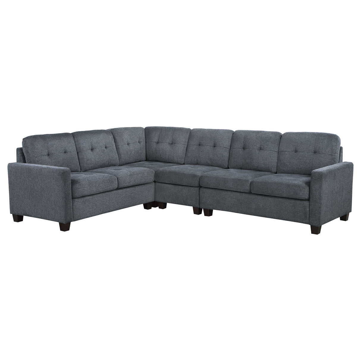 Modular Sectional 4 Pc Set - Georgina 4-piece Upholstered Modular Sectional Sofa Steel Grey