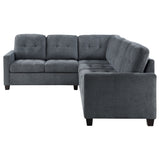 Modular Sectional 4 Pc Set - Georgina 4-piece Upholstered Modular Sectional Sofa Steel Grey