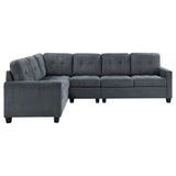 Modular Sectional 4 Pc Set - Georgina 4-piece Upholstered Modular Sectional Sofa Steel Grey