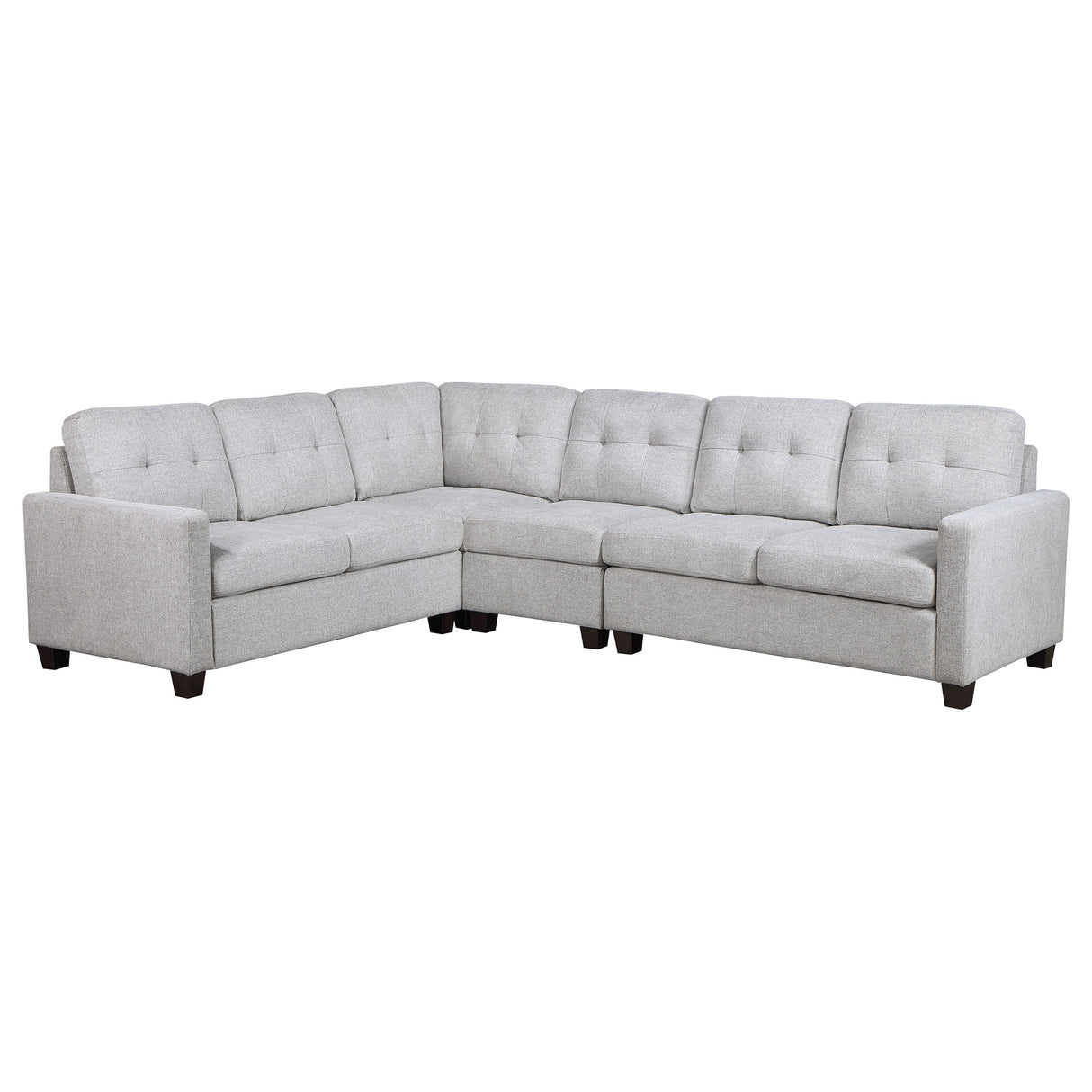 Modular Sectional 4 Pc Set - Georgina 4-piece Upholstered Modular Sectional Sofa Steel Beige