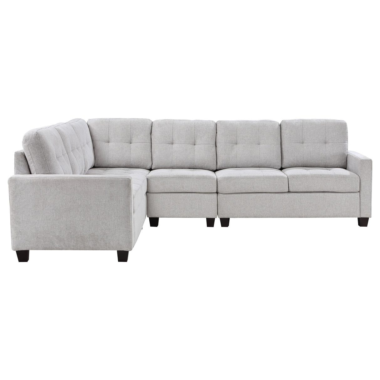 Modular Sectional 4 Pc Set - Georgina 4-piece Upholstered Modular Sectional Sofa Steel Beige