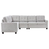 Modular Sectional 4 Pc Set - Georgina 4-piece Upholstered Modular Sectional Sofa Steel Beige