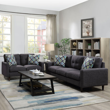 Watsonville 2 - piece Cushion Back Living Room Set Grey | Coaster | Home Elegance USA