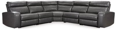 Ashley Gray Samperstone 55203S1 5 - Piece Power Reclining Sectional - Faux Leather - 55203S1 - Home Elegance USA - 1