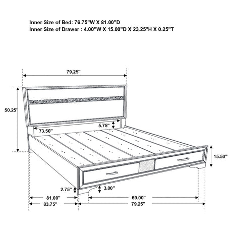 Corbin White 5-piece Eastern King Bedroom Set - sold by Home Elegance USA