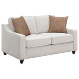 Loveseat - Christine Upholstered Cushion Back Loveseat Beige